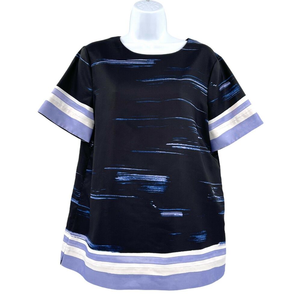 Banana Republic Brushstroke Crepe Blouse Medium
